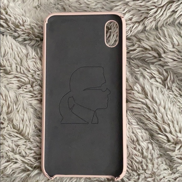 Karl Lagerfeld Pink iPhone XS Max Silicone Case - Picture 7 of 7